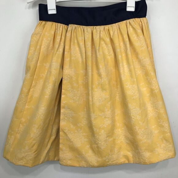 Molly B Blue Cream Yellow Reversible 2 Skirts in 1 Tie Waist Mini Wrap Skirt - Picture 12 of 16